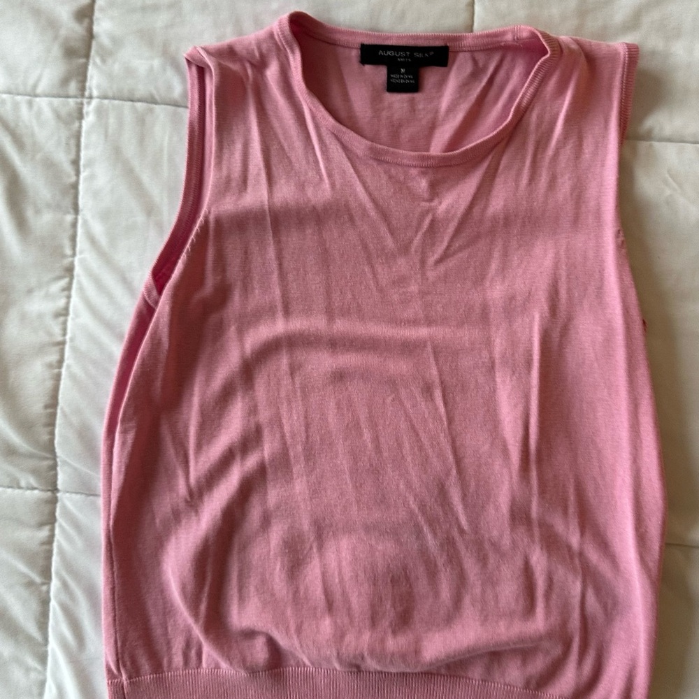 August Silk Pink Knit Top